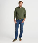 Peter Millar - Lava Wash Long Sleeve Polo - Military