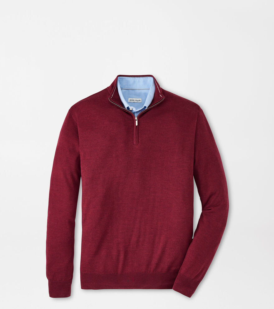 Peter Millar - Autumn Crest Quarter-Zip -Celosia Red