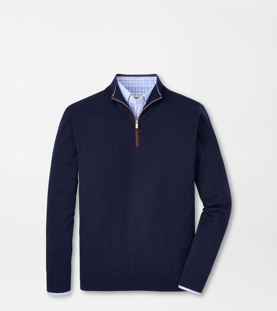 Peter Millar - Autumn Crest Suede Trim Quarter-Zip - MF24S03