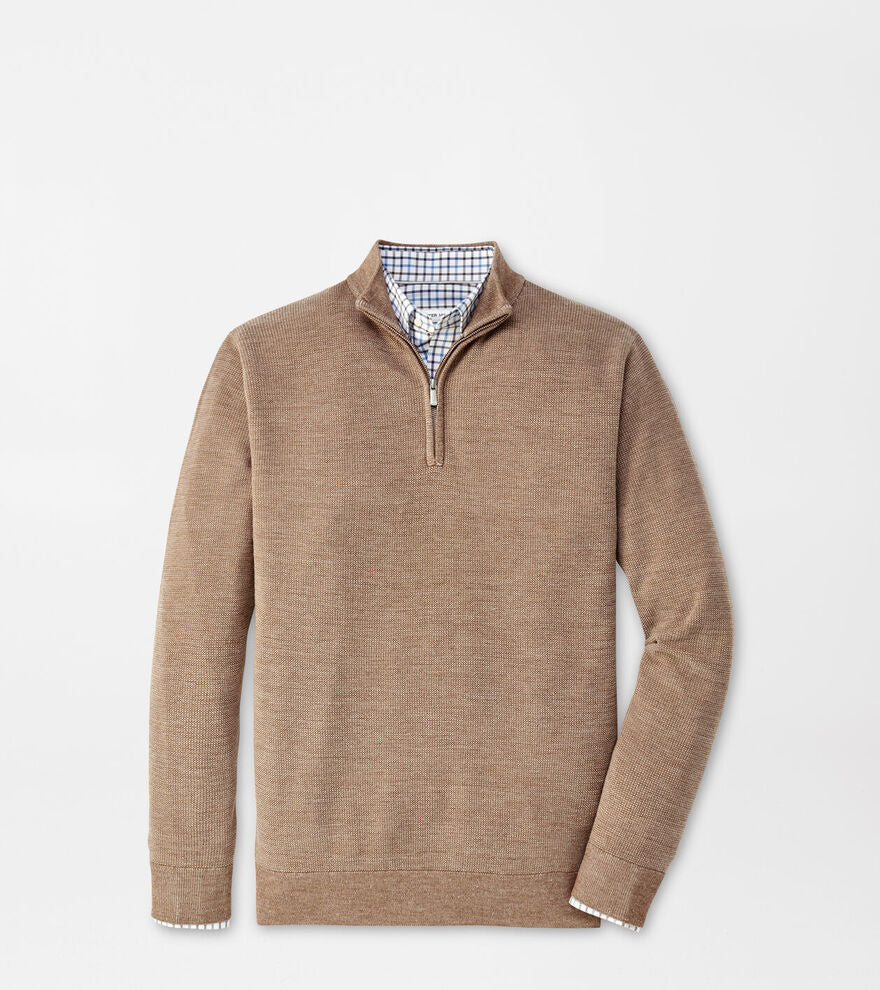 Peter Millar -  Breaker Birdseye Quarter-Zip - Irish Cream