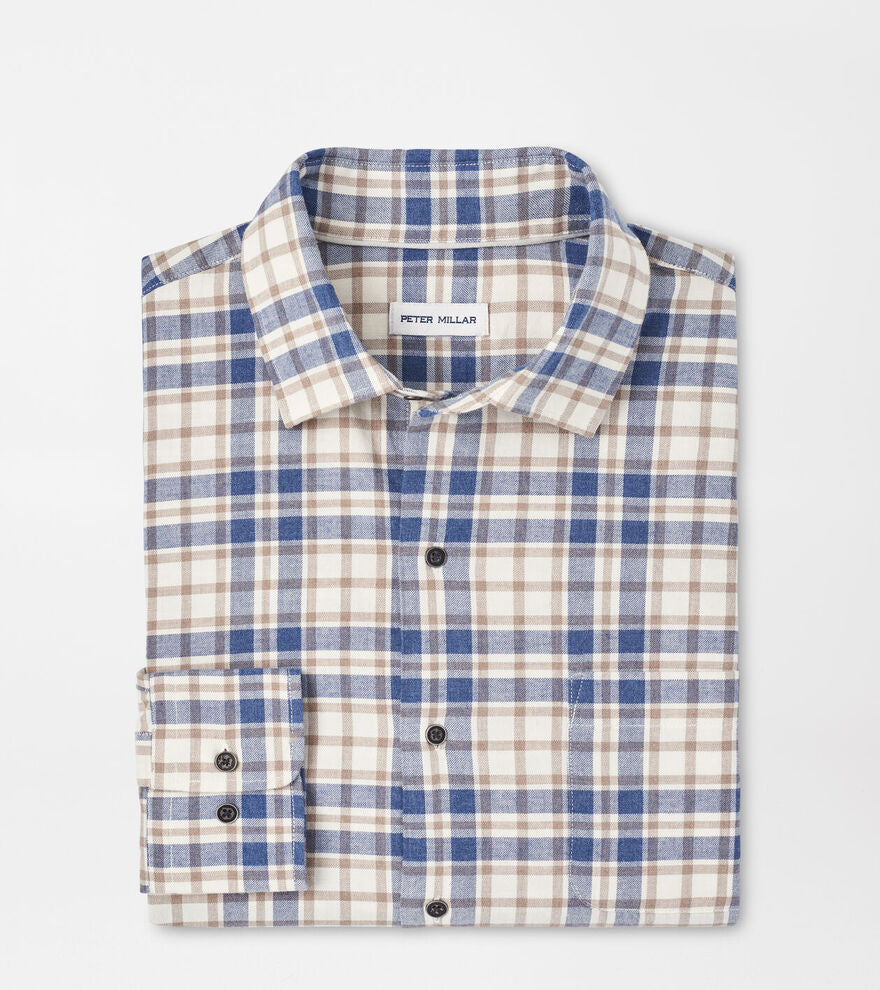 Peter Millar - Whistler Cotton Sport Shirt - Ocean Blue