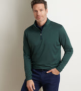 Peter Millar Perth  Melange Performance Quarter Zip - Nordic Pine