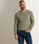 Peter Millar- Autumn Crest Honeycomb Sweater- Fatigue