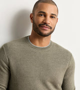Peter Millar- Autumn Crest Honeycomb Sweater- Fatigue