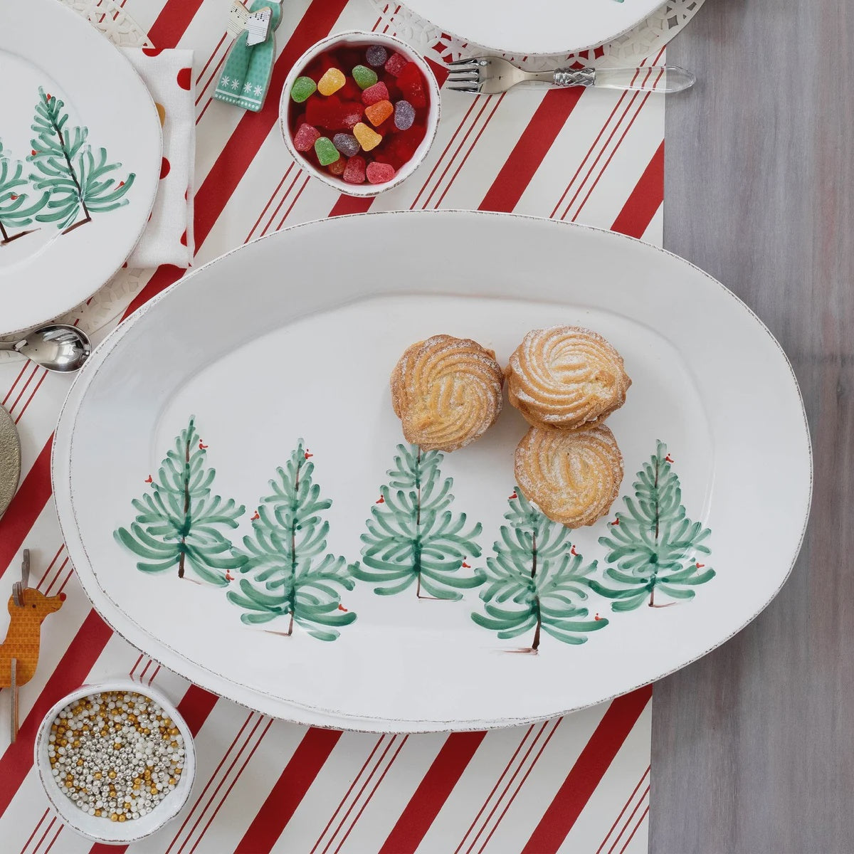 VIETRI - Melamine Lastra Holiday Oval Platter