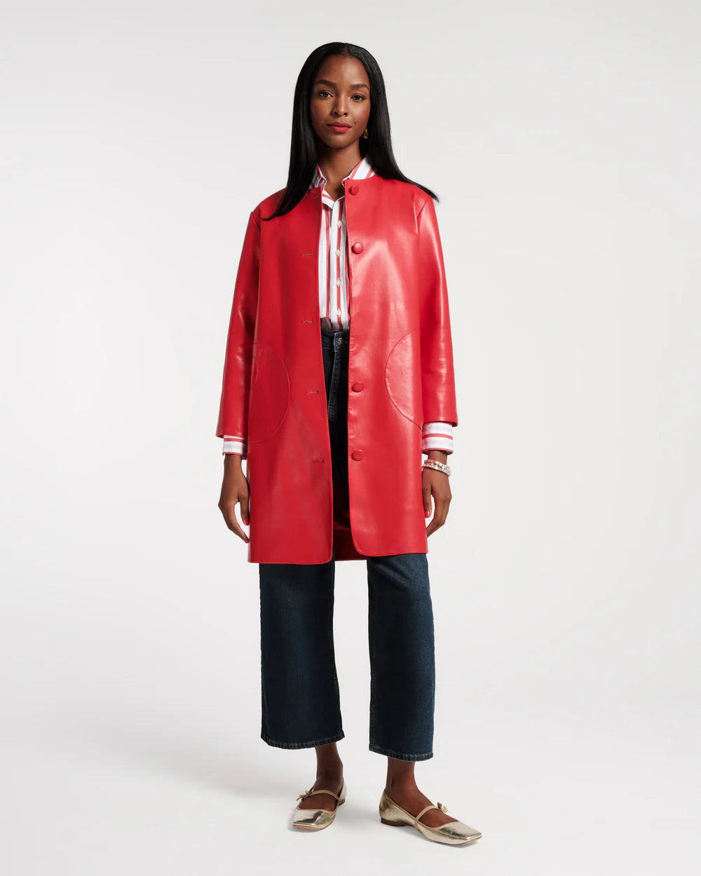 Frances Valentine Mod Jacket Faux Leather