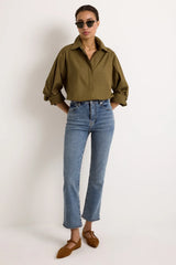 Marie Oliver- Dallas Top- Juniper Green