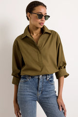 Marie Oliver- Dallas Top- Juniper Green