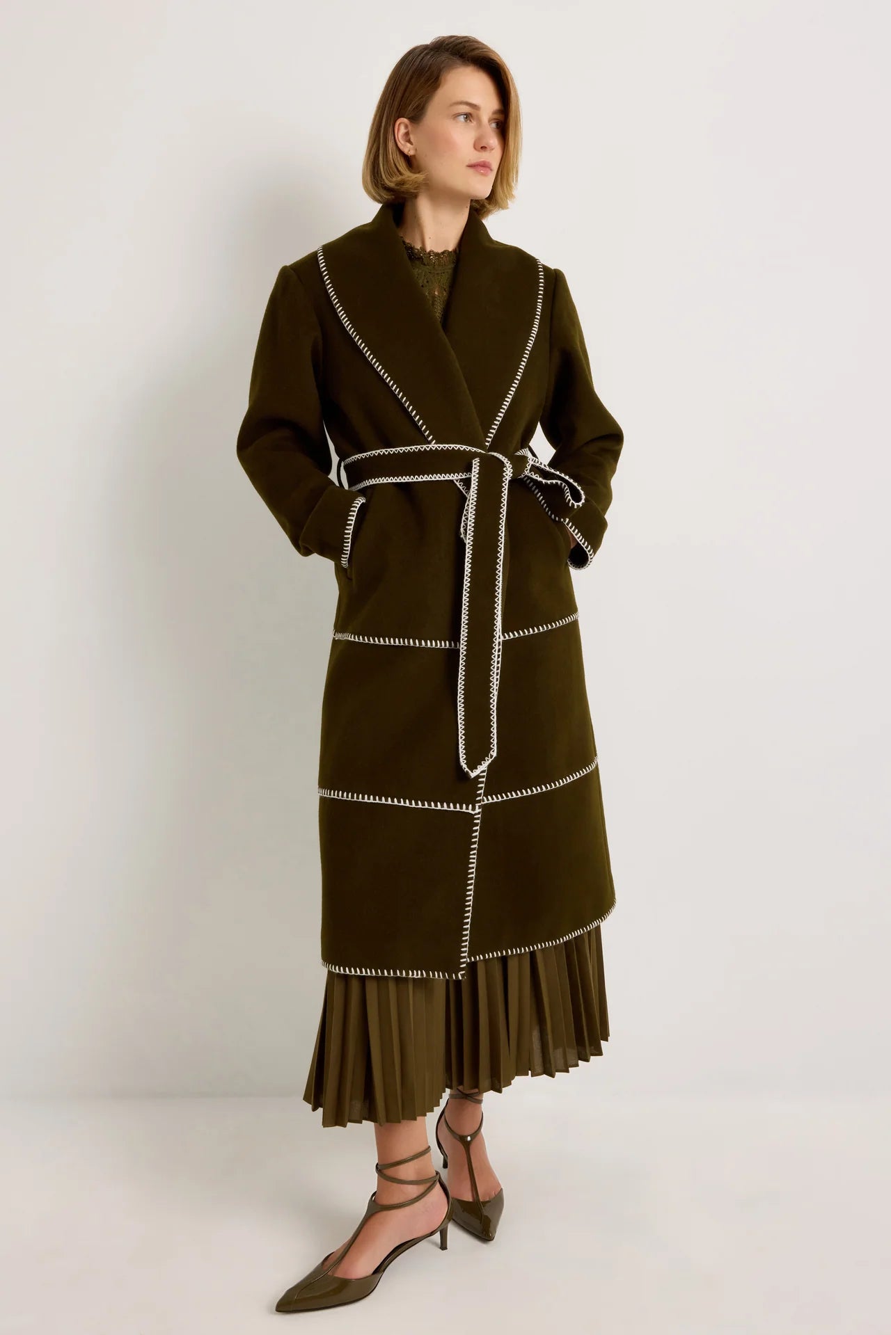 Marie Oliver- Chloe Coat- Juniper Green