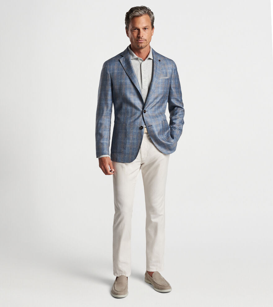 Peter Millar - Andover Plaid Soft Jacket - Blue Pearl