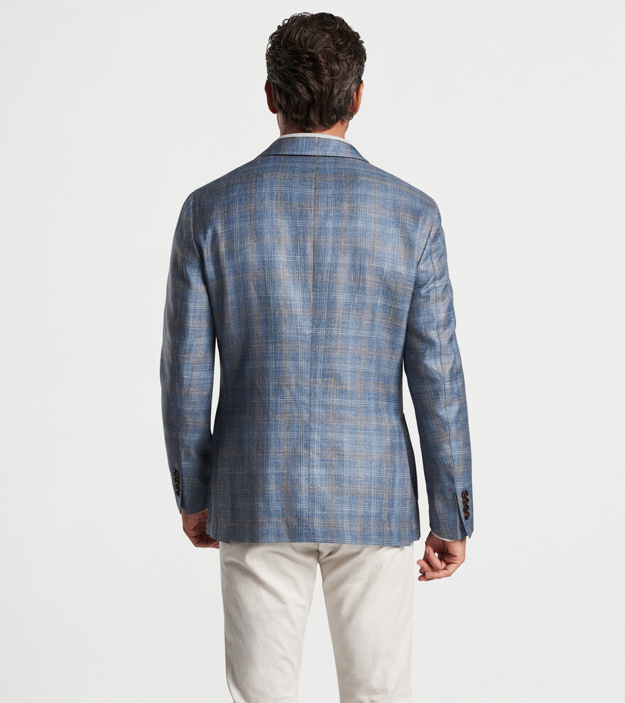 Peter Millar - Andover Plaid Soft Jacket - Blue Pearl
