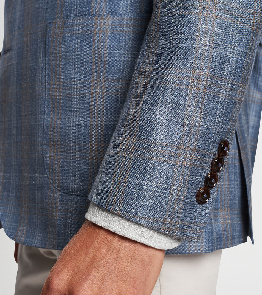 Peter Millar - Andover Plaid Soft Jacket - Blue Pearl