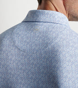 Peter Millar - Rhythm Performance Jersey Polo - White/Blue Pearl