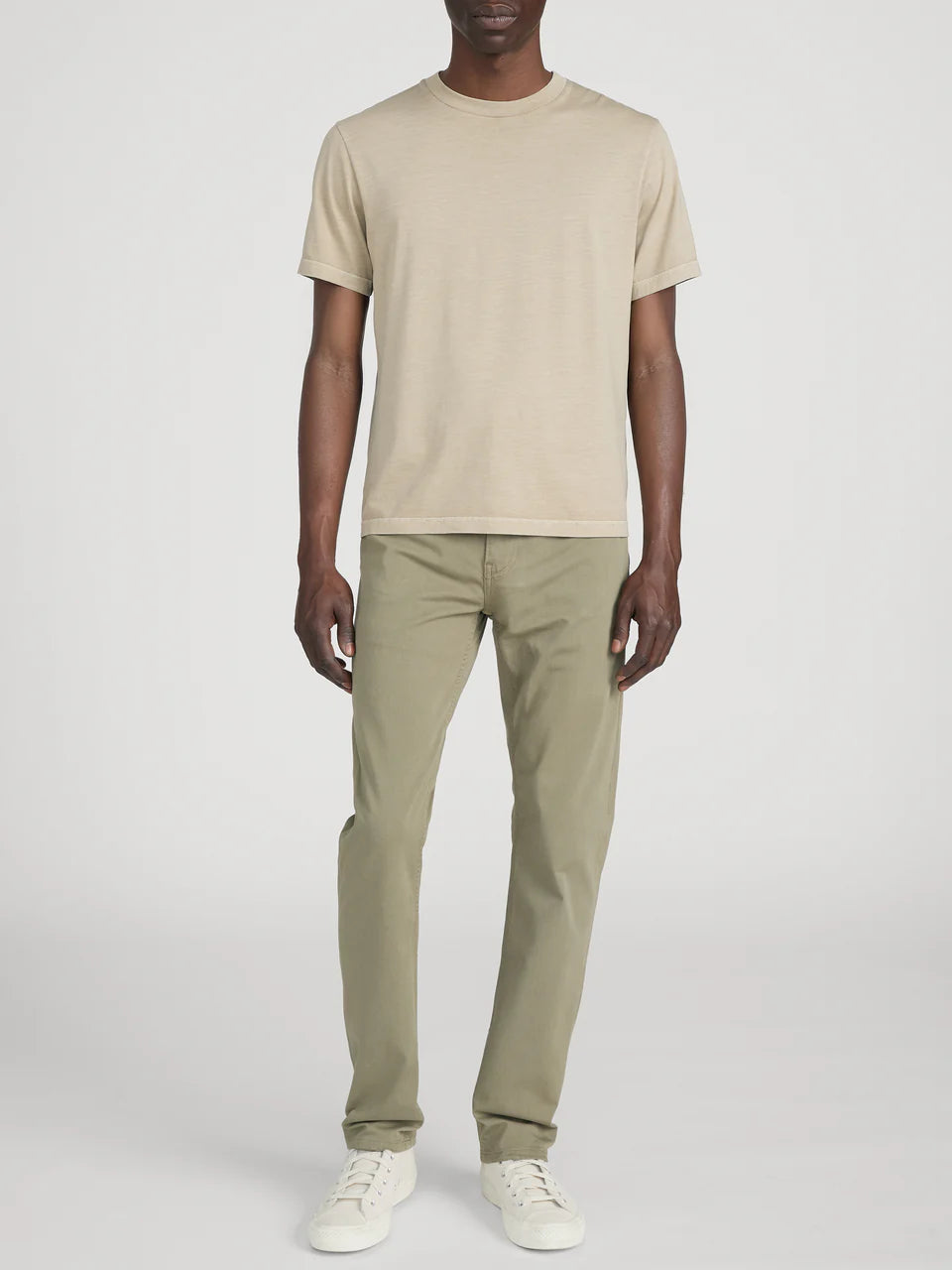 FRAME - Short Sleeve Light Cotton Tee - Antique Beige