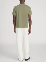 FRAME - Short Sleeve Light Cotton Tee - Antique Green