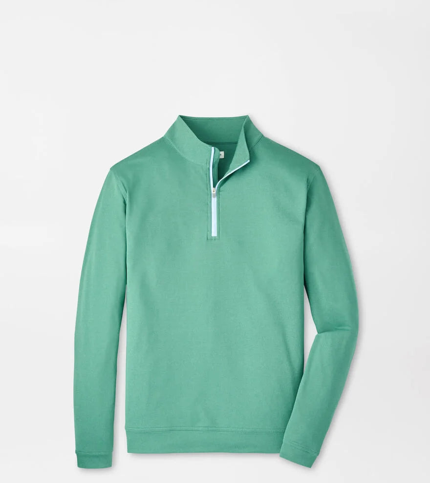 Peter Millar - Perth Melange Performance Quarter Zip - Snow Pea