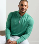 Peter Millar - Perth Melange Performance Quarter Zip - Snow Pea