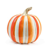 MacKenzie Childs - Orange Stripe  Medium Pumpkin