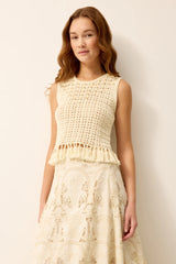 Marie Oliver- Collins Tank- Ivory