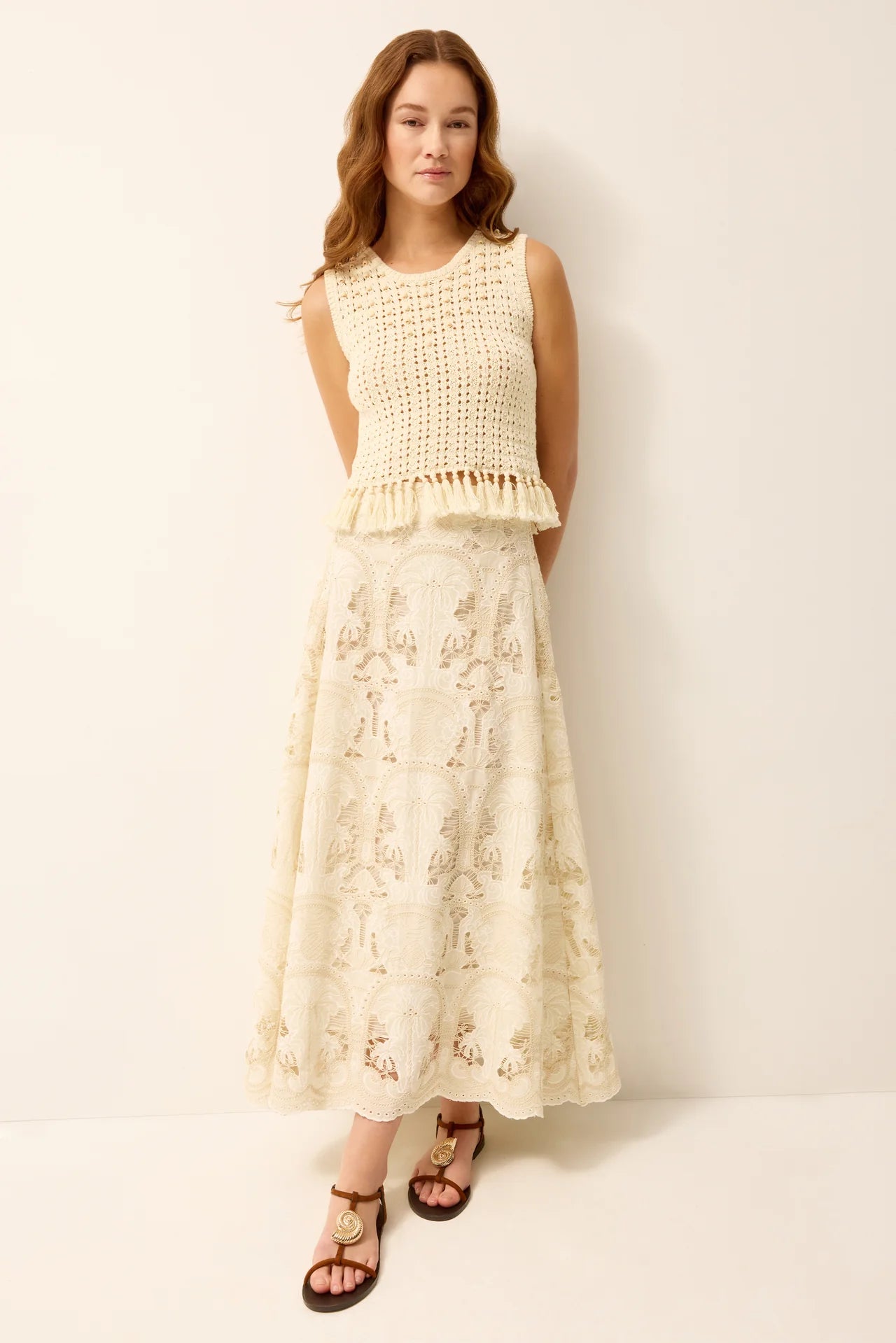 Marie Oliver- Collins Tank- Ivory