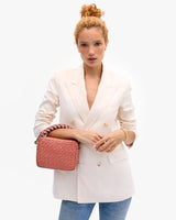 Clare V. - Braided Top Handle - Rose Clay/Mulberry