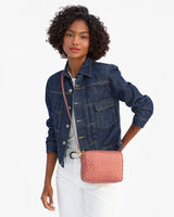 Clare V. - Midi Sac Woven Checker - Rose Clay