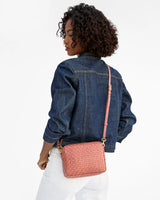 Clare V. - Midi Sac Woven Checker - Rose Clay