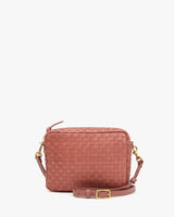 Clare V. - Midi Sac Woven Checker - Rose Clay