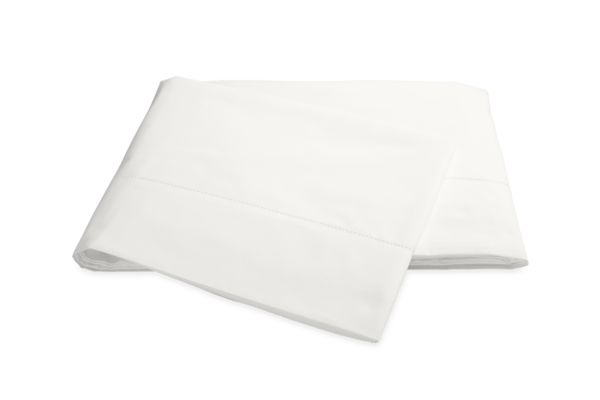 Matouk- Milano Hemstitch King Flat Sheet- Bone