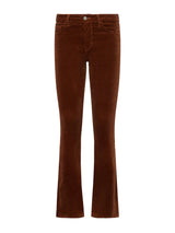 L'Agence - Stevie Highrise Straight Velvet Jean - Fawn