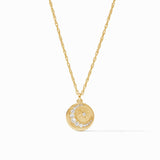 Julie Vos - Luna Delicate Charm Necklace  - Cubic Zirconia