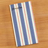 Hester & Cook - Guest Napkin - Navy & Red Awning Stripe