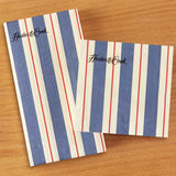 Hester & Cook - Cocktail Napkin - Navy & Red Awning Stripe