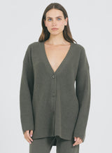 One Grey Day - Pacific Cashmere Cardigan - Fir
