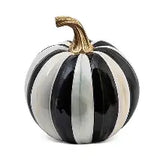 MacKenzie Childs Courtly Stripe Glossy Small Pumpkin