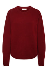 One Grey Day- Briar Cashmere Crewneck- Currant