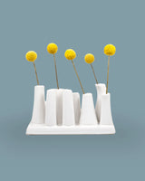 Chive White Pooly Modern Bud Vase