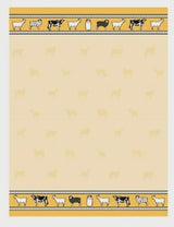 Tea Towel - Cheese Animals - Yellow
