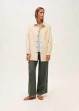 Rosso35 N1774PA Garment-dyed linen wide trousers