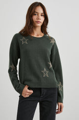 Rails - Perci Sweater - Olive Gold Stars