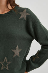 Rails - Perci Sweater - Olive Gold Stars