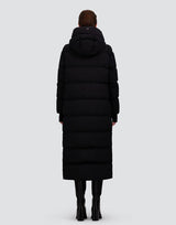 Herno- 2 layer Windstopper Quilted Maxi Coat w/ Detachable Hood- Black