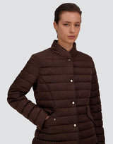 Herno- Satin Blazer- Dark Chocolate