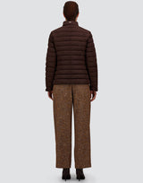Herno- Satin Blazer- Dark Chocolate