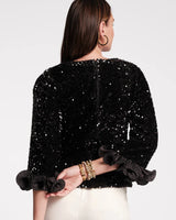 Frances Valentine - Plaza Top - Black Sequin