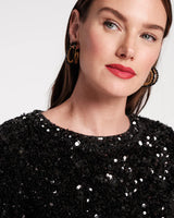 Frances Valentine - Plaza Top - Black Sequin