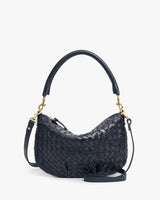 Clare V.- Petit Moyen Messenger Medium Woven Diagonal Bag- Twighlight