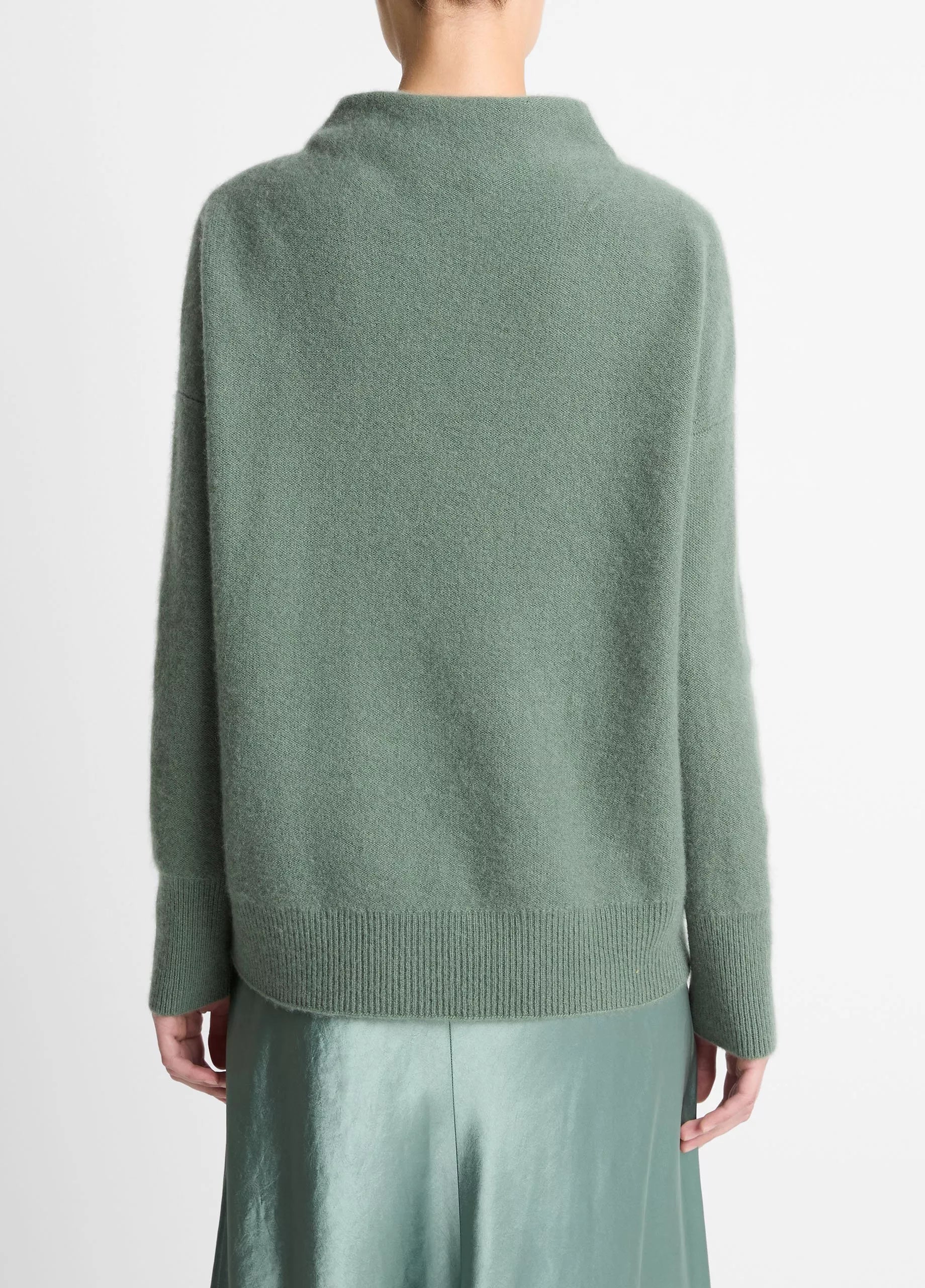 Vince - Boiled Funnel Neck Pullover - Deep Patina