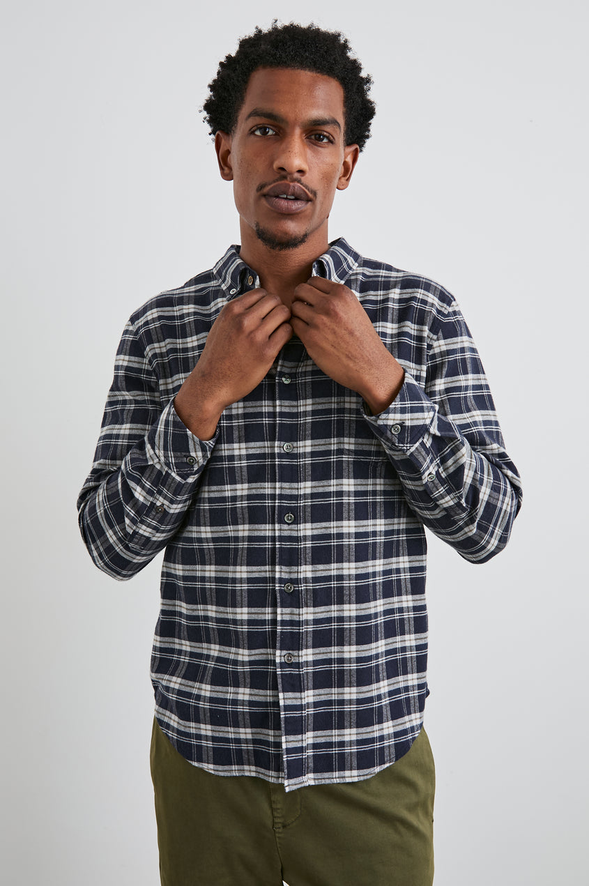 Rails - Reid Shirt - Navy Lentil Cream