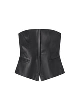 A.L.C - Renee Strapless Leather Top - Black